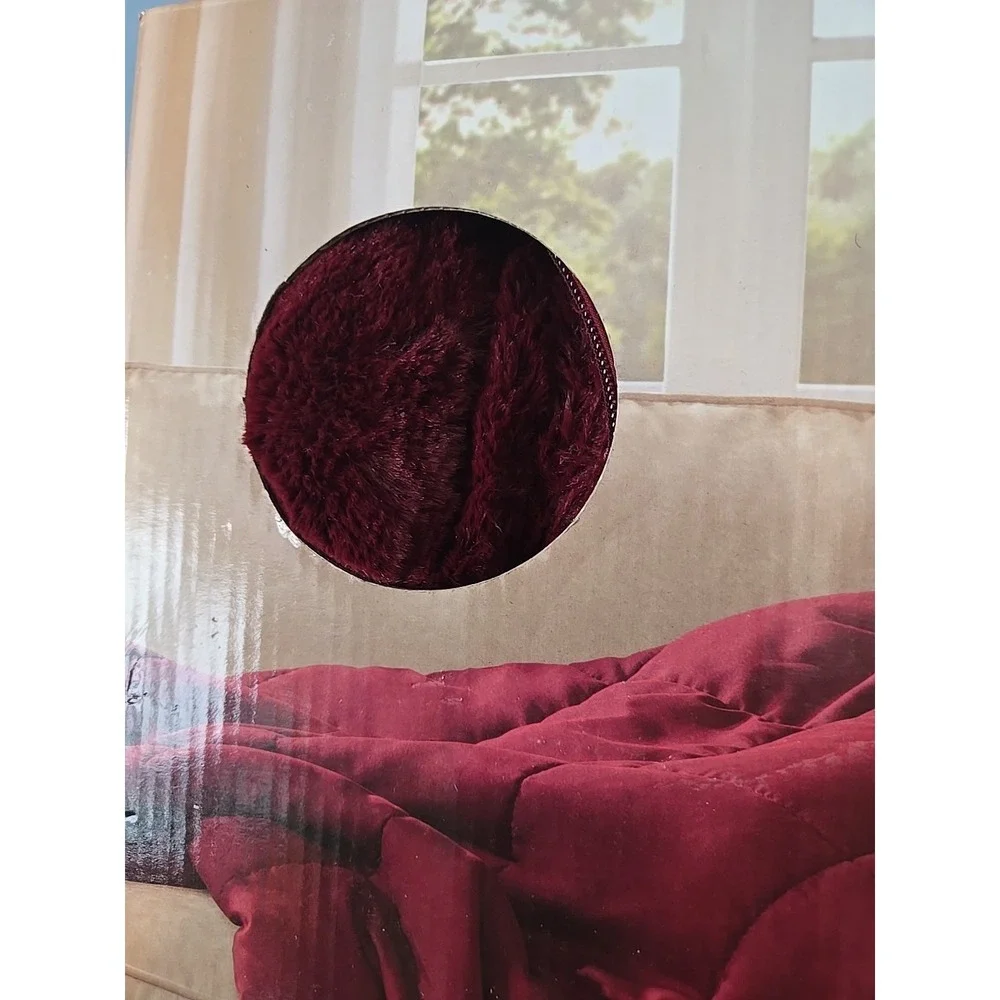 NIB Cozy Wrap - Microplush Wrap, Blanket,‎ Throw 62x64 Red Burgundy